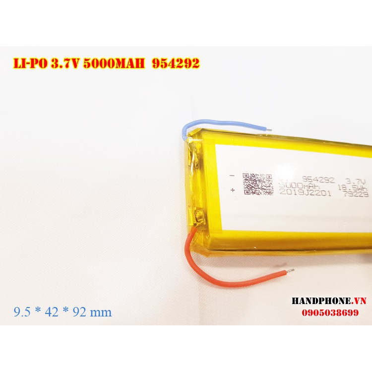 Pin Li-Po 3.7V 954292 5000mAh (Lithium Polyme)