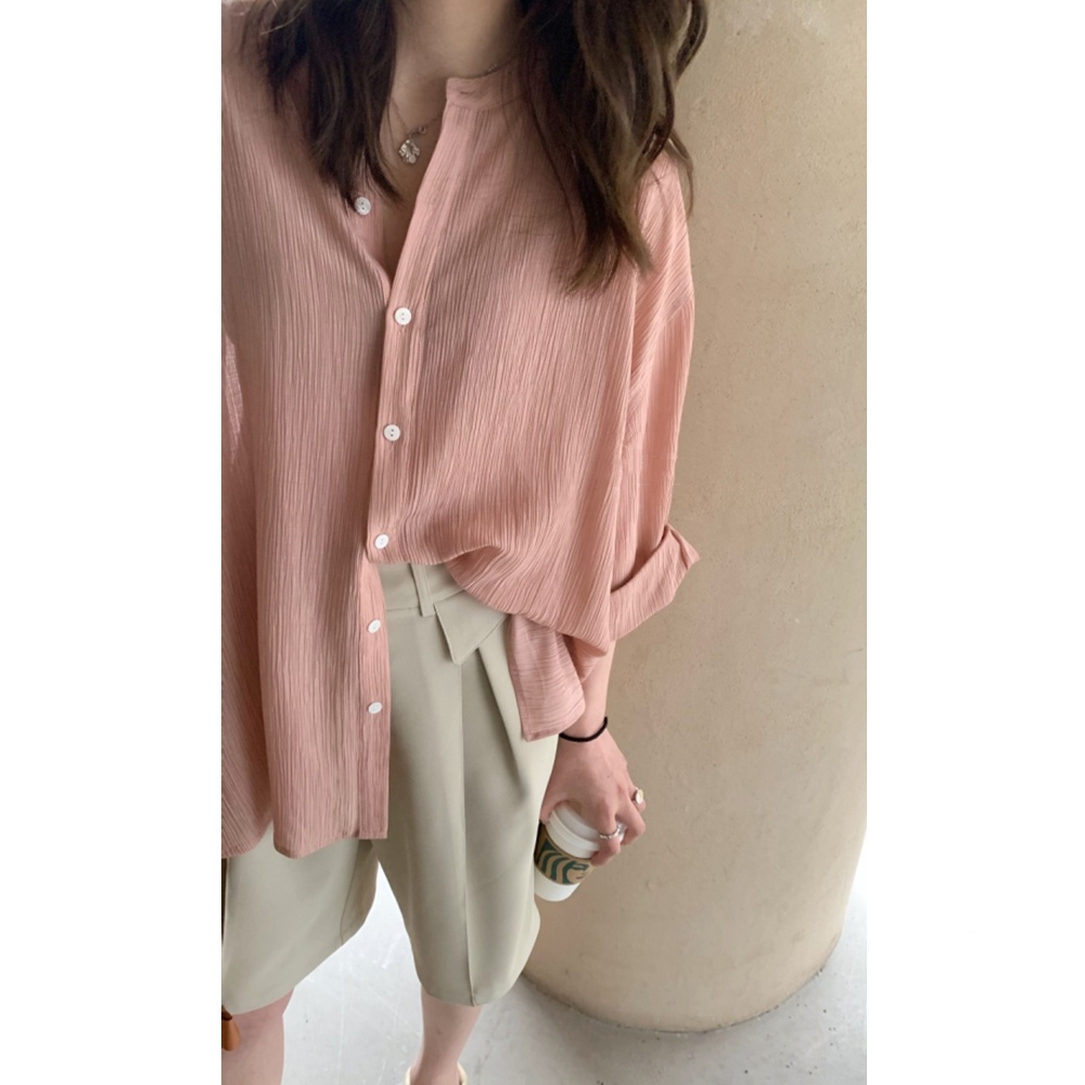 NRVP Áo Sơ Mi Dáng Rộng Thời Trang Hàn Quốc Cá Tính Cho Nữ