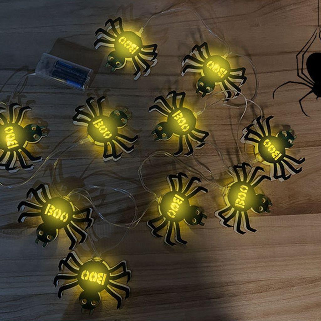 Dây Đèn LED 2m Hình Quả Bí Ngô Trang Trí Halloween