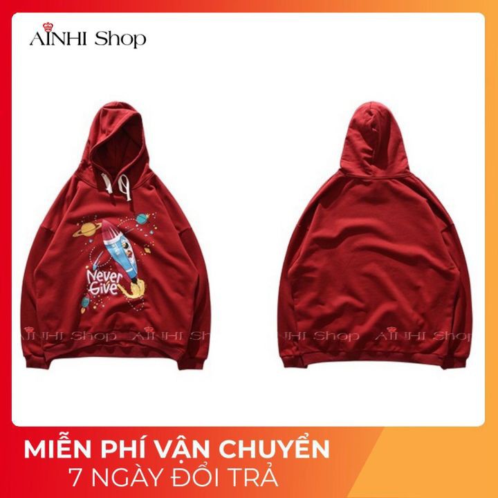 Áo Hoodie Nam Nữ ❤️FREESHIP❤️ Áo Khoác Hoodie (Phi Hành Gia) Vải Nỉ Nhiều Màu - Áo Hoodie Free Size Dưới 65kg