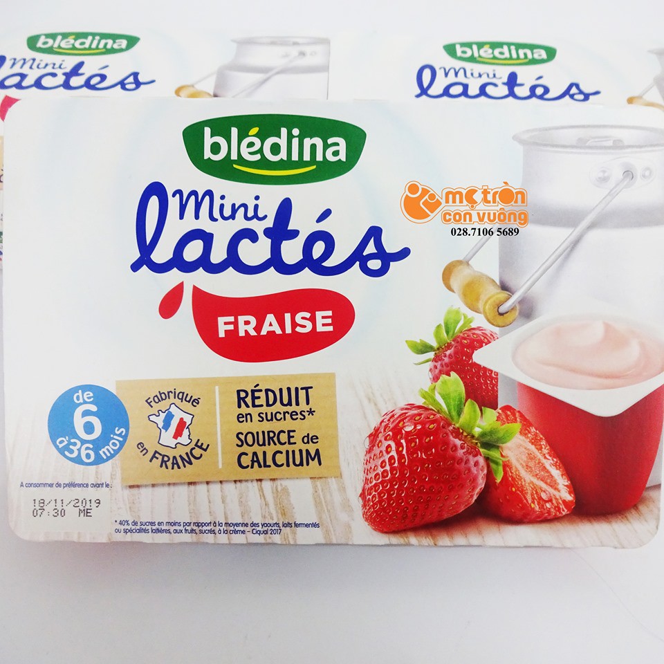 Sữa chua Bledina vị dâu 55gx6 (6 tháng+)