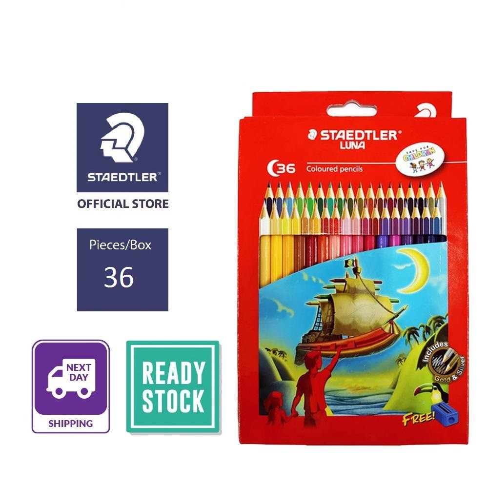 Hộp Chì Màu Staedtler 136C và 175COC( 12 màu, 24 màu, 36 màu, 48 màu) tặng kèm 1 chiếc gọt chì bên trong