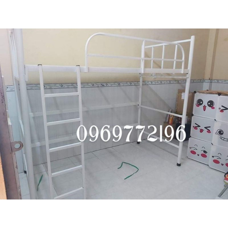 Giường kiểu 1 tầng khung trụ ngang 1mx2m