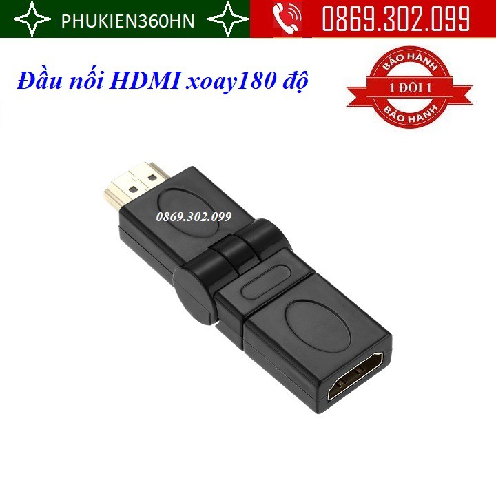 [Mã ELHACE giảm 4% đơn 300K] Đầu nối HDMI to HDMI chữ L / Xoay 180