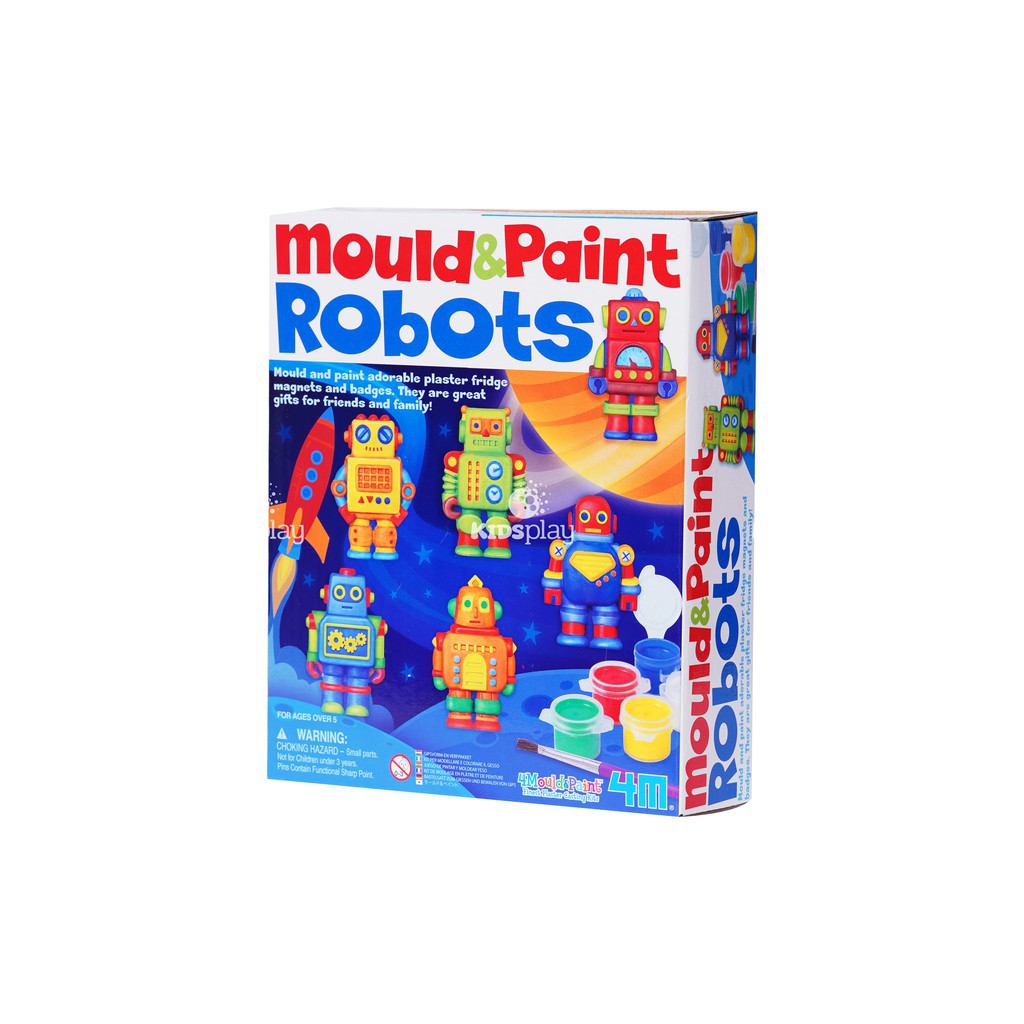 Bộ Kit Tạo Hình Và Sơn Màu Robot Chính hãng 4M Kids Play