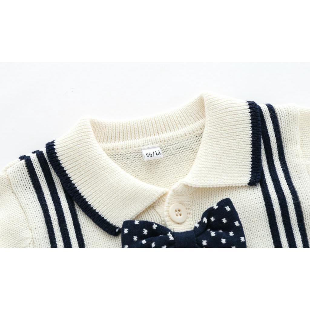 Bộ áo liền quần dệt kim tay dài thời trang mùa thu 2020 dành cho bé