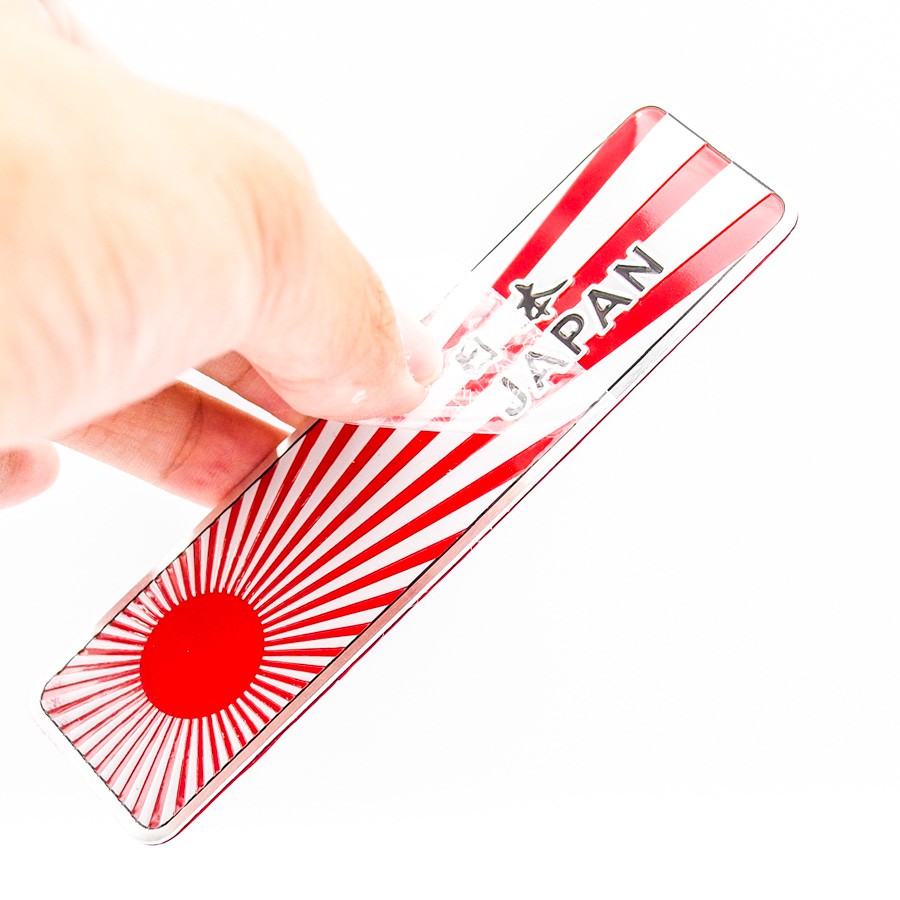 Sticker metal hình dán kim loại Sticker Factory - Chủ đề cờ Nhật Bản Red Sun 10.5x3cm