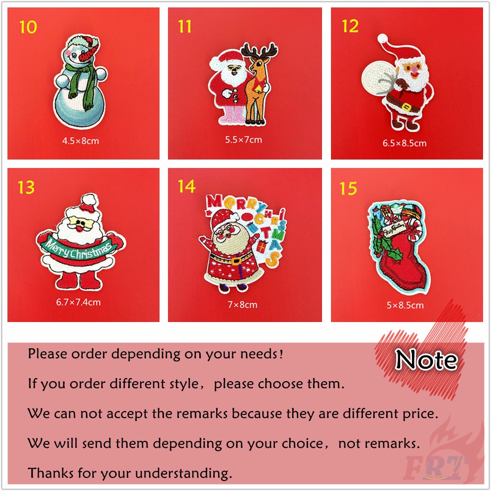 1pc ❀ Sticker Ủi Thêu Hình Giáng Sinh ❀ Sticker Ủi Thêu Hình Giáng Sinh