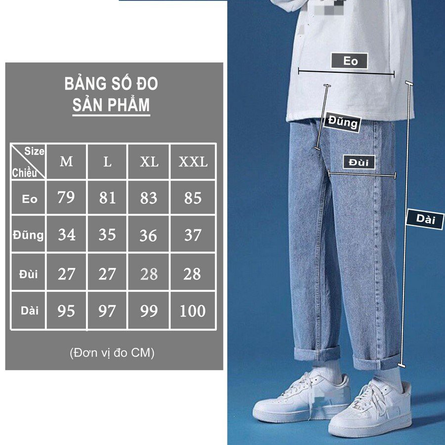 QUẦN JEAN BAGGY NAM BASIC XANH BẠC TS901 | BigBuy360 - bigbuy360.vn
