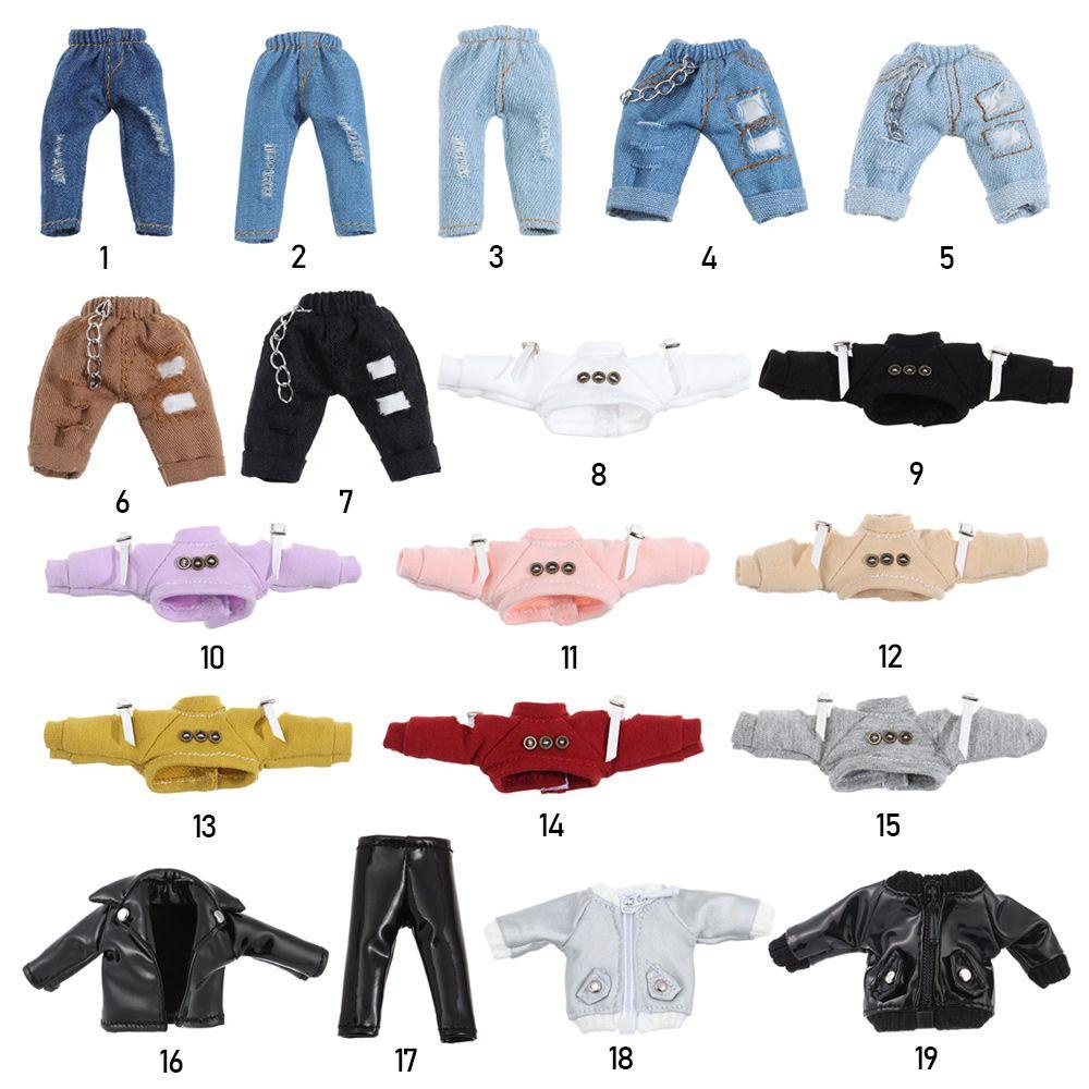 Set Áo Hoodie + Quần Jeans Dài Thời Trang Cho Búp Bê Kat1 Tỉ Lệ 1 / 12
