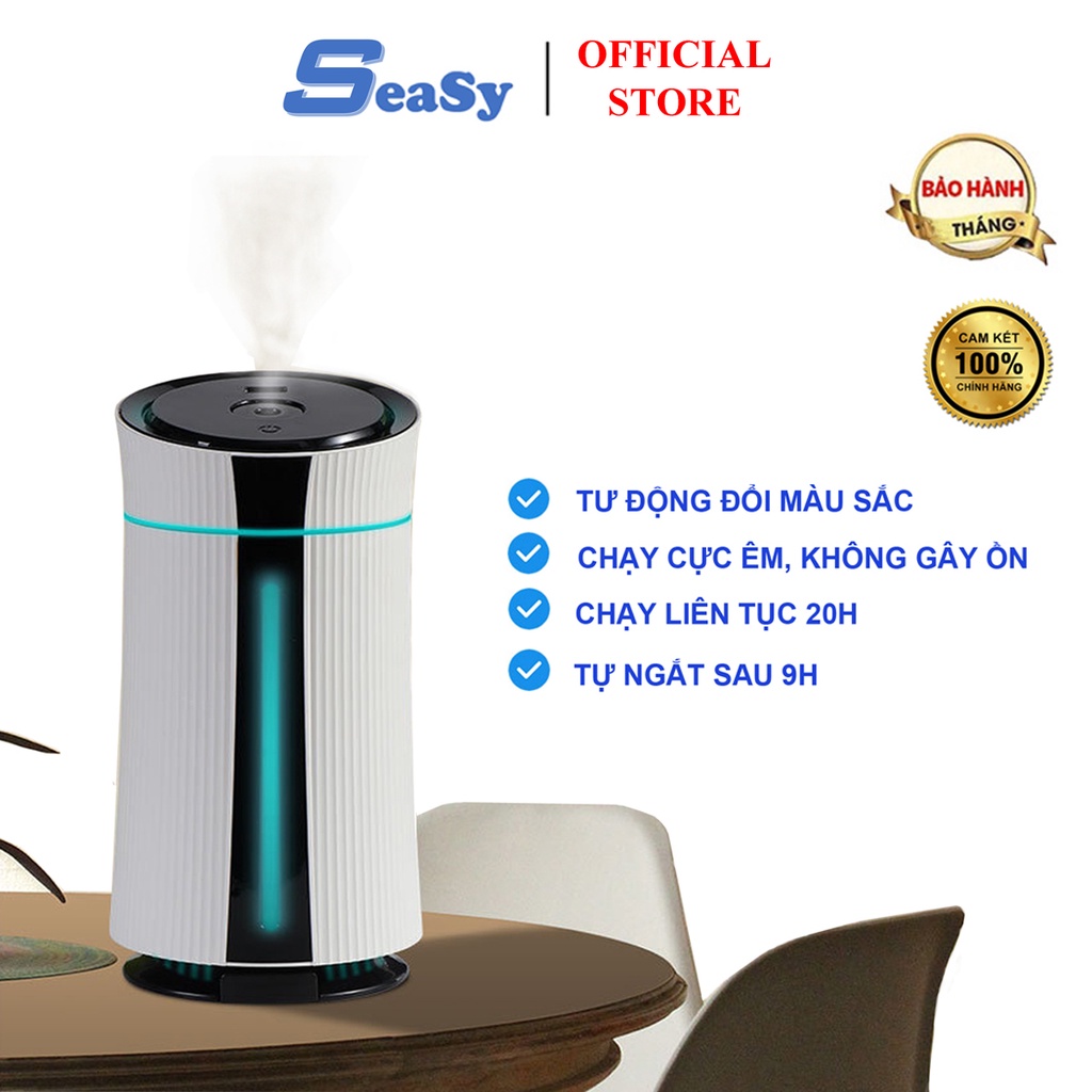 Máy tạo ẩm không khí SEASY SS01, máy xông, phun sương và khuyếch tán tinh dầu dung tích 1.1 lít