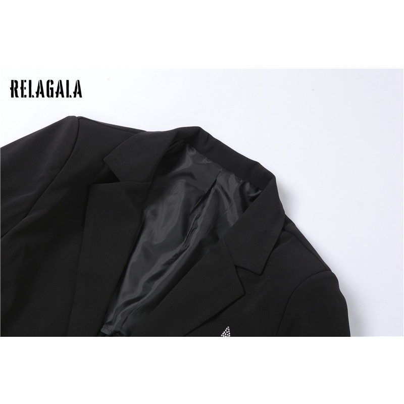 Áo Khoác Blazer Tay Dài Màu Trơn Đính Đá Thời Trang Cho Nữ 2021 | BigBuy360 - bigbuy360.vn