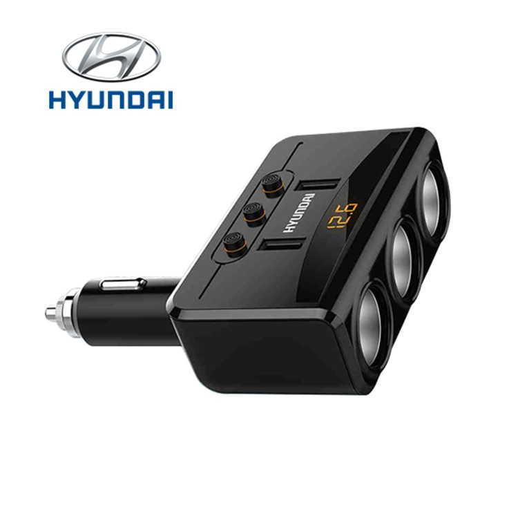Tẩu chia 3 cổng tẩu và 2 cổng USB Hyundai Hy29