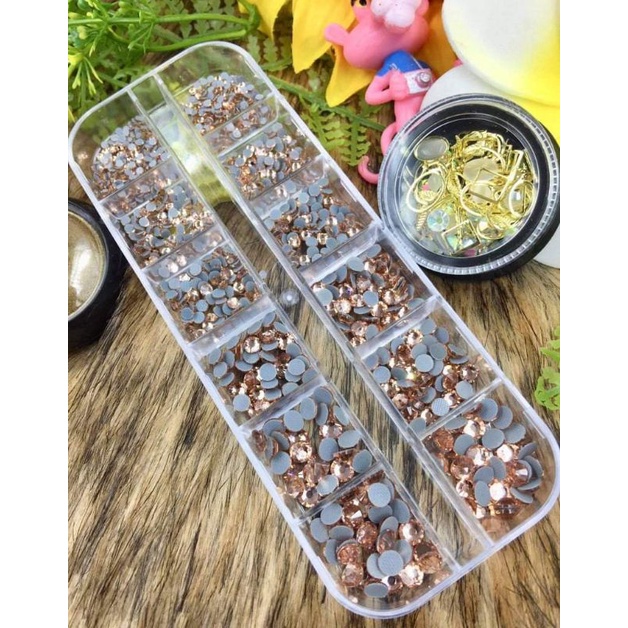 Đá chân keo lưới YHB trắng,ab,mix màu,..khay 12 ô 1440v như hình