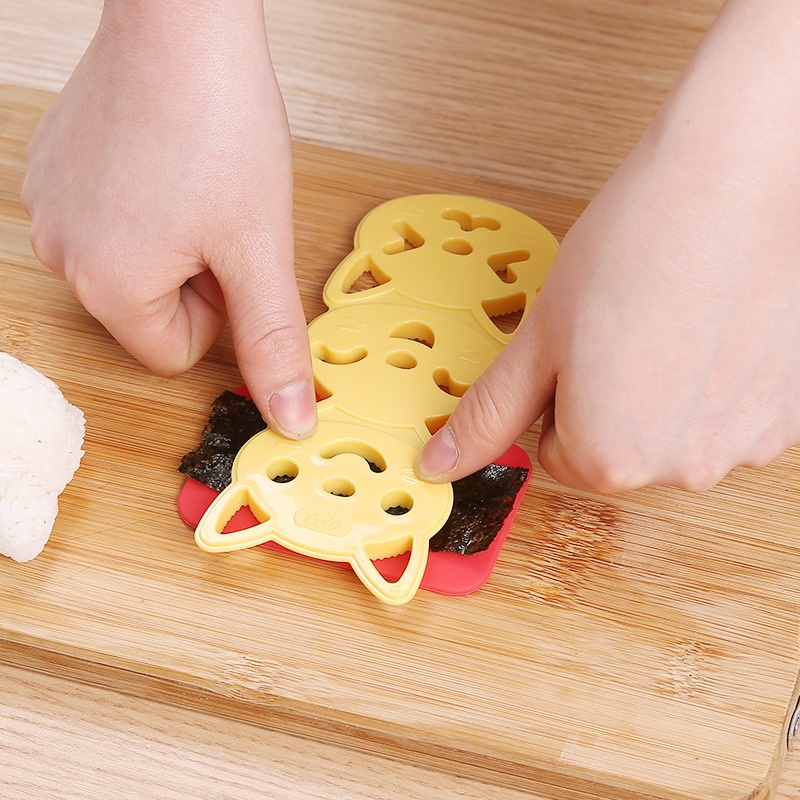 Khuôn Làm Cơm Nắm/Sushi Hình Chú Mèo Hoạt Hình DIY Dành Cho Bé