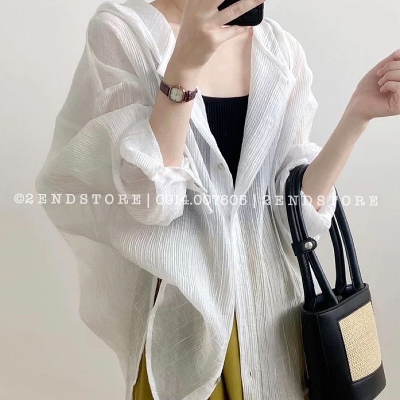 2END Áo khoác sơ mi có mũ phong cách Hàn