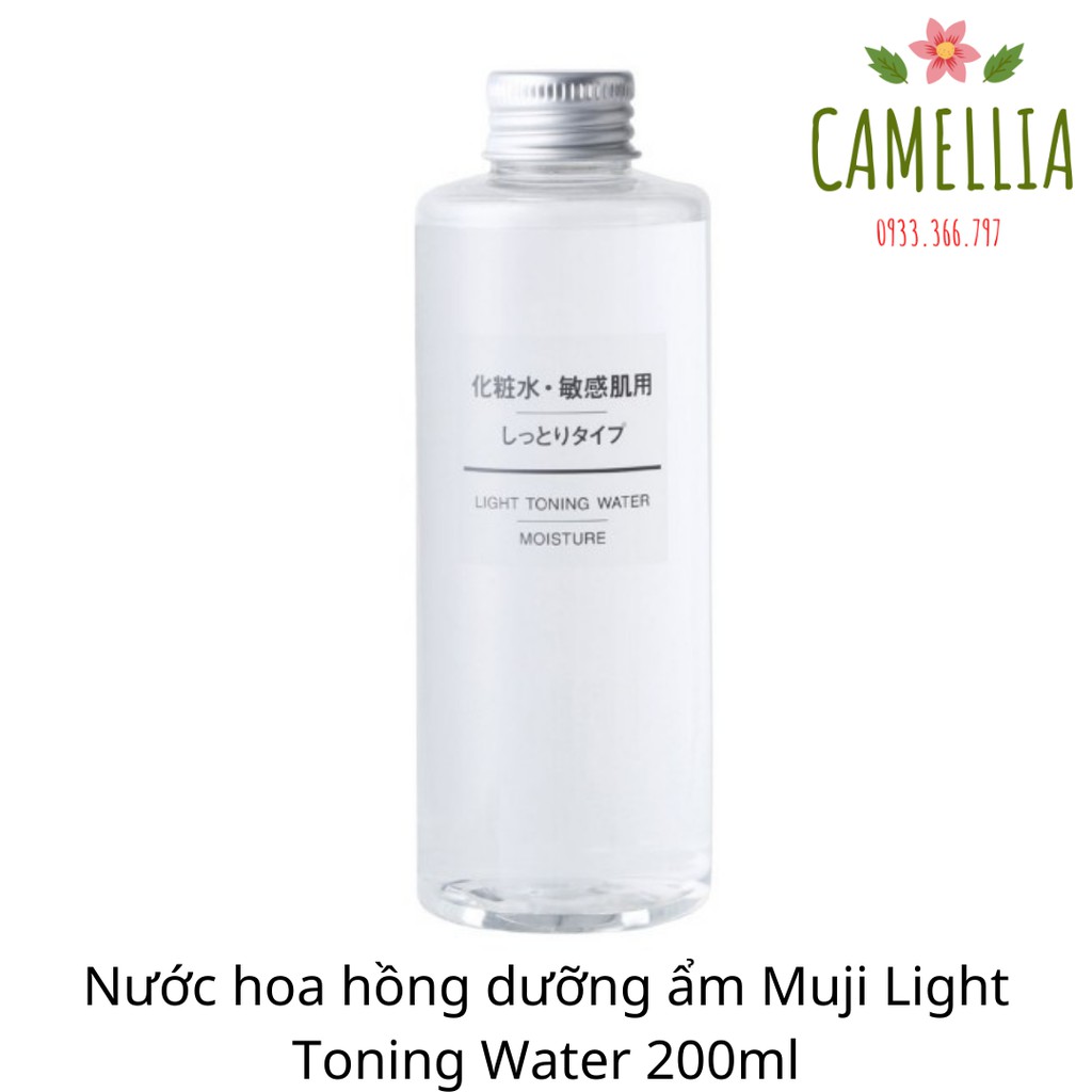 Toner nước hoa hồng dành cho da khô Nhật Bản Muji Light Toning Water Moisture 200ml