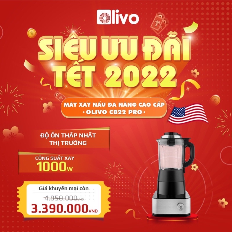 Máy nấu sữa đa năng cao cấp OLIVO CB22 PRO - Hàng chính hãng - Bảo hành 24 tháng