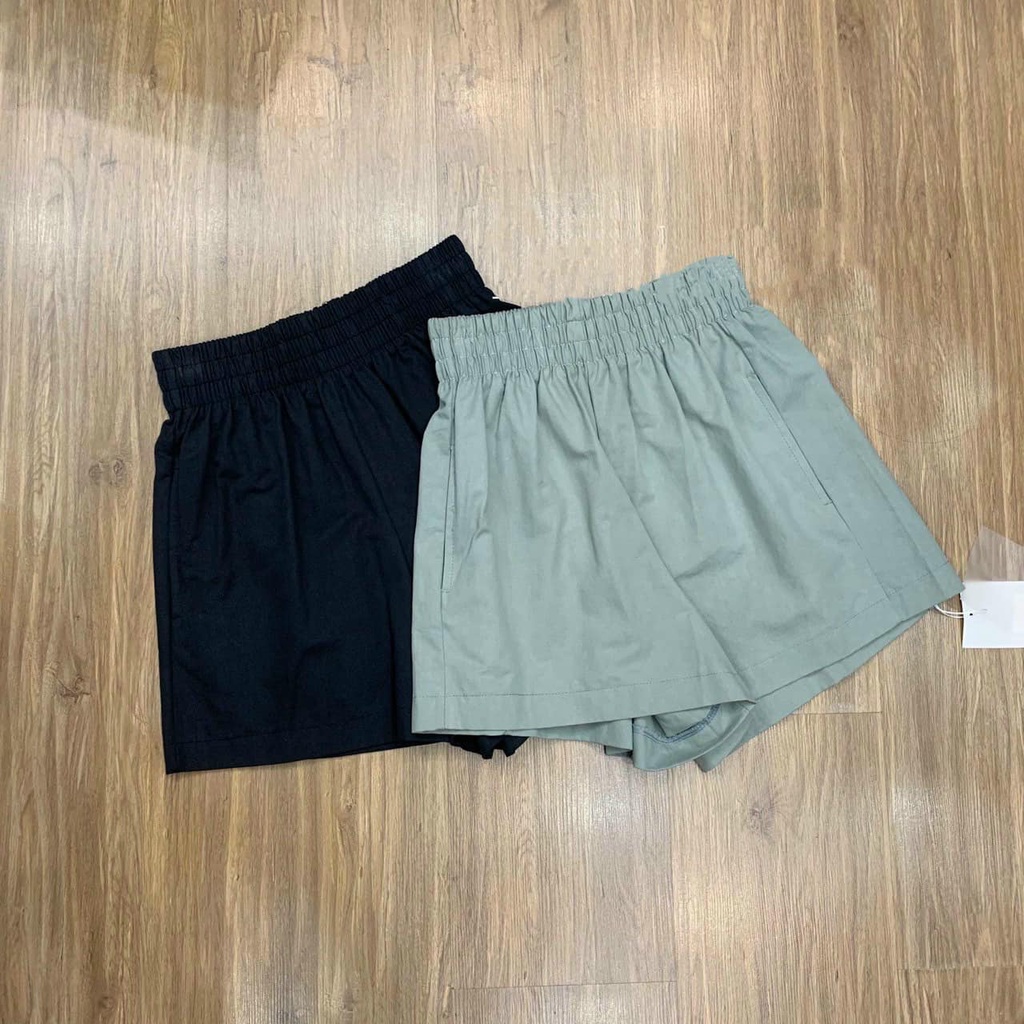 Quần short nữ Combo 3 sooc đùi kaki cạp chun mix màu