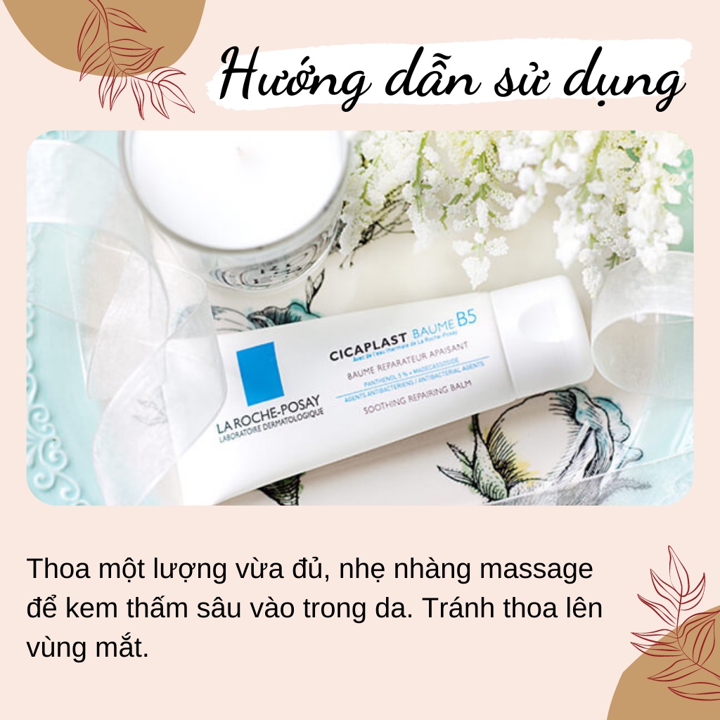 Kem dưỡng ẩm La Roche Posay B5 Cicaplast Baume 40ml Hanny Beauty giúp làm dịu, làm mượt, làm mát &amp; phục hồi da