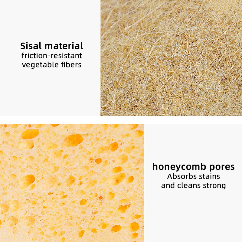 Miếng Xốp Rửa Chén Bằng Sợi Sisal Tự Nhiên Tiện Dụng Cho Nhà Bếp