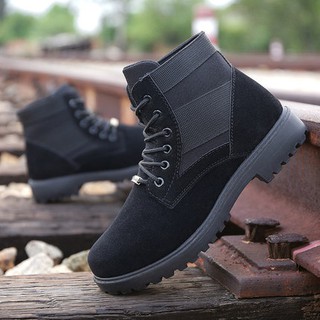 [Sẵn nâu 41] Giày boot nam cổ cao