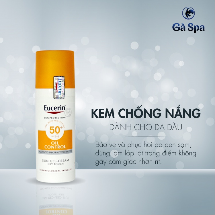 Kem Chống Nắng Eucerin Cho Da Dầu Mụn Sun Gel Cream Oil Control SPF50+ (50ml)