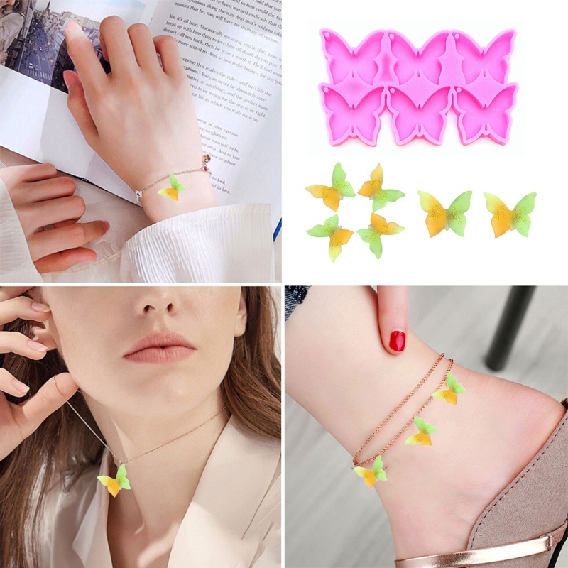 Sa Dây Treo Trang Trí Bằng Silicon Mặt Pha Lê Hình Bướm