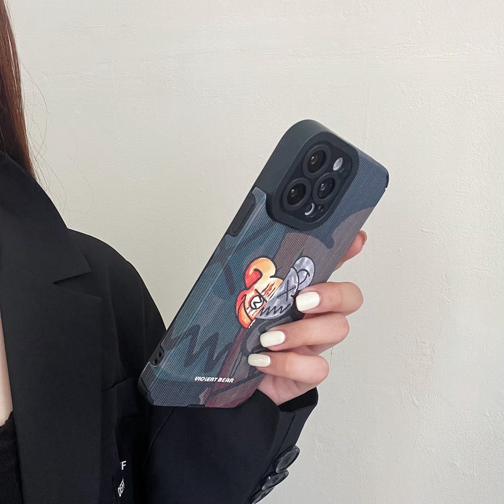 Ốp Điện Thoại In Gấu Sang Trọng Cho iphone 14 Pro Max 14 plus 13 Pro Max 13 13pro 11 Pro Max 11 X Xs XR Xs Max 7plus 8plus 12Pro 12 Pro Max
