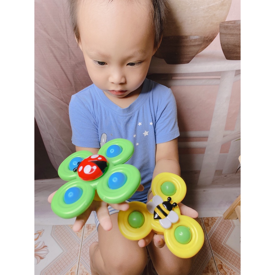 Sét 3 Con Quay Đồ Chơi Fidget Spinner Dán Tường, Thiết Kế Hình Động Vật Hoạt Hình Độc Đáo Dành Cho Bé