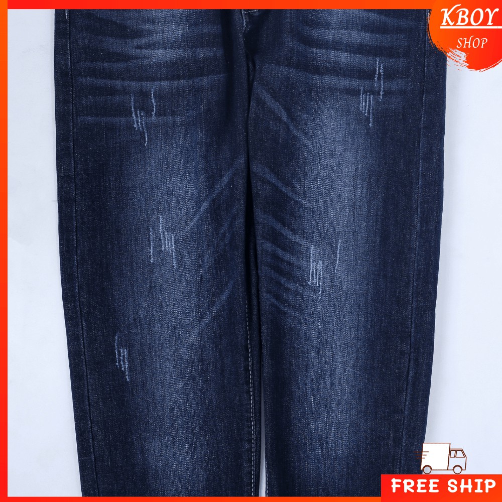 Quần jeans nam rách nhẹ gối ống ôm chất bò cao cấp vải mềm mịn hợp dáng - QJ16 | BigBuy360 - bigbuy360.vn
