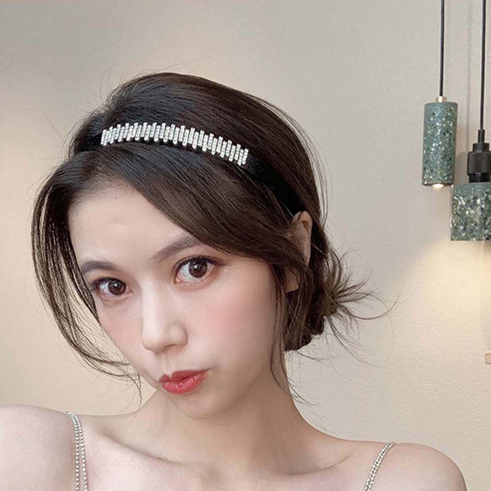 Băng đô cài tóc đính đá nữ tính