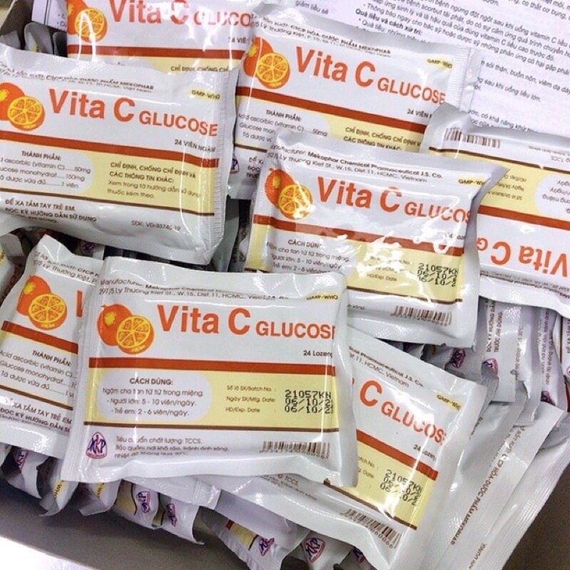 Viên kẹo ngậm vitamin C Mekophar - Vita C Glucose Meko