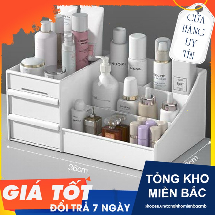 Kệ Nhựa Đựng Mỹ Phẩm Có 2 Ngăn Kéo Bền Đẹp