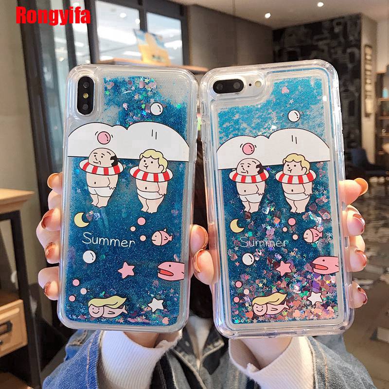 Ốp điện thoại dạng lỏng có cát chảy hình chim hồng hạc cho Xiaomi Redmi 9a 9c 9 X10 5g Cc9 Note 10 K30 Poco F2 Pro