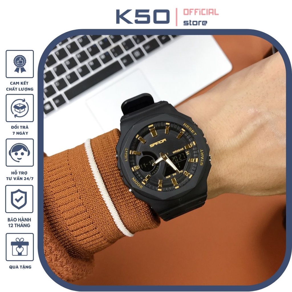 Đồng hồ Nam Nữ thể thao unisex Sanda 6016 full box chính hãng