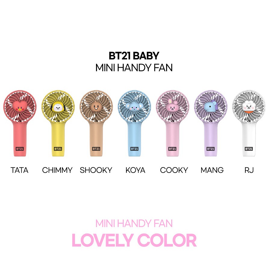 [BT21] Quạt cầm tay phiên bản Baby BT21 Handy Fan thiết kế nhỏ gọn (có sẵn)