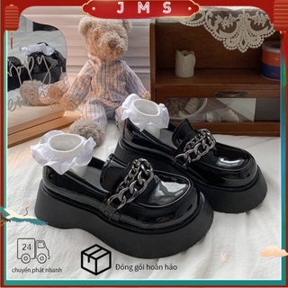 【JMS】Giày nữ Giày da đế dày phong cách Anh quốc thời trang dành cho nữ giày lolita giày nữ giày búp bê
