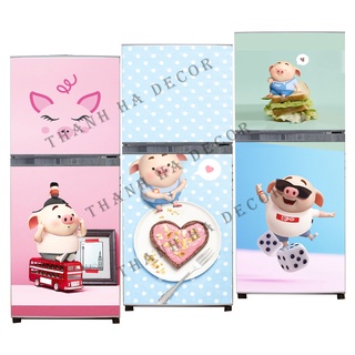 Decal dán Tủ Lạnh Pig 2022 chất liệu cao cấp