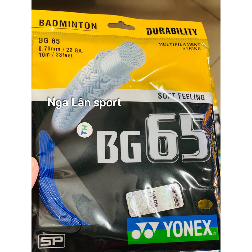 Dây cước căng vợt  cầu lông Yonex BG65 - HÀNG CHÍNH HÃNG có tem công ty