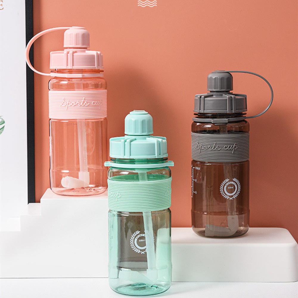 Bình Nước Thể Thao 600ml Kèm Ống Hút Cho Bé