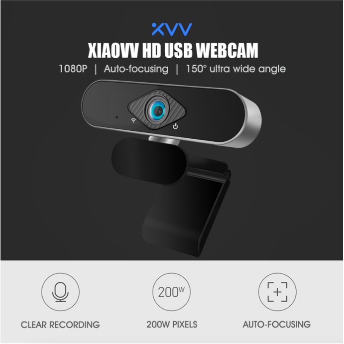 Webcam Xiaomi Xiaovv HD USB -1080P HD &amp; Góc siêu rộng 150°- máy ảnh tự động lấy nét, không cần trình điều khiển