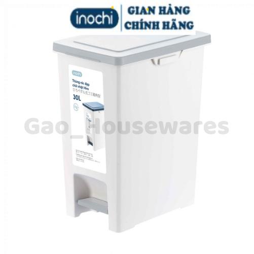 Thùng rác nhựa chữ nhật (có lõi) Inochi cho văn phòng, gia đình, kháng khuẩn khử mùi, ngăn mùi hôi - Giao màu ngẫu nhiên