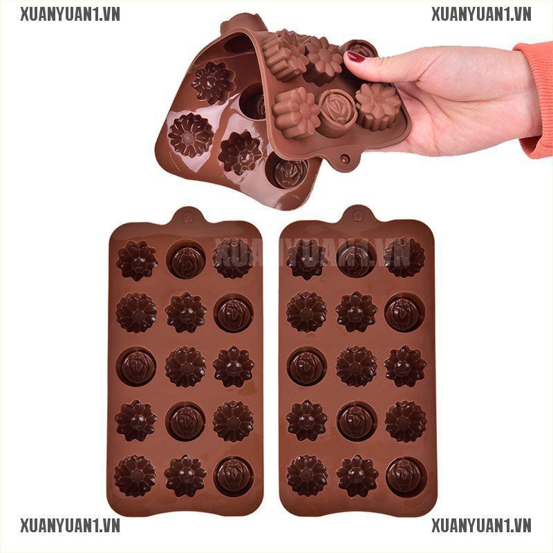 1 Khuôn Làm Bánh / Xà Phòng / Sô Cô La Hình Hoa Hồng Bằng Silicone