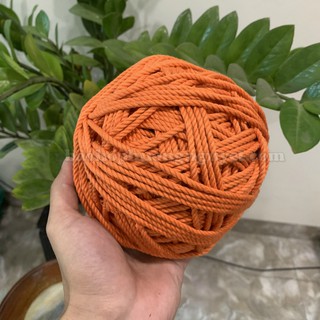[ẢNH THẬT] Dây thừng cotton màu cam size 3mm thắt Macrame