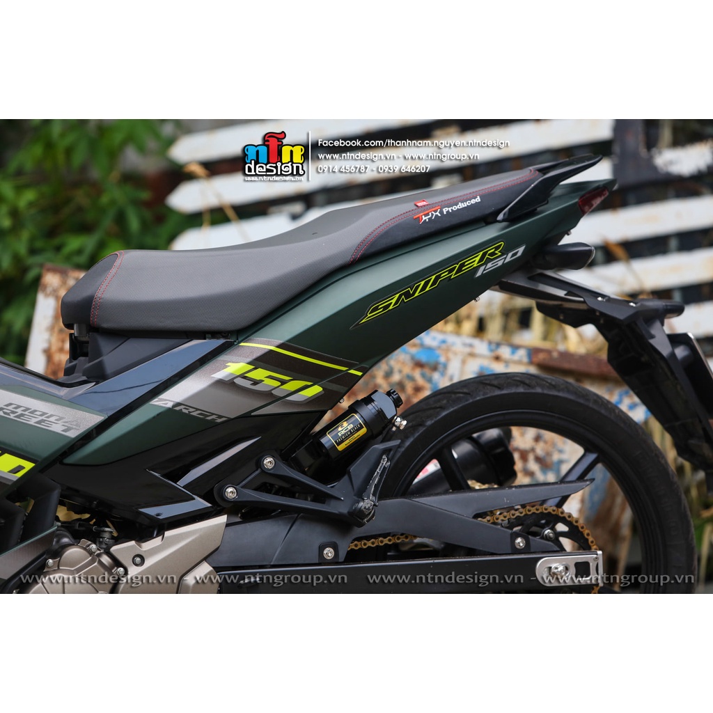Tem rời Exciter 150 xanh xám nhám Siper