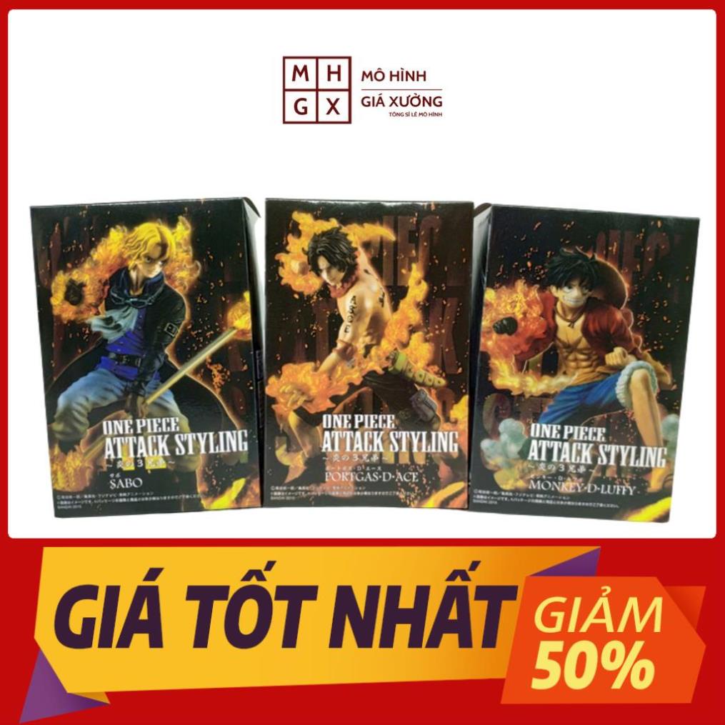 Mô hình bộ 3 anh em  Luffy - Ace - Sabo One Piece - Monkey D.Luffy , Gol D. Ace , Sabo. Figure Tượng Vua Hải Tặc