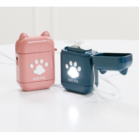 Quạt sạc mini usb gấu trúc manh lan phúc bảo hoa hoa QSI33 tim chân mèo cún heo bò dễ thương
