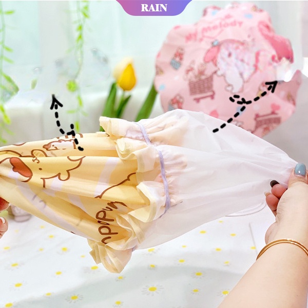 1 Mũ Trùm Đầu Dày Hai Lớp Chống Thấm Nước In Hình Kuromi Đáng Yêu