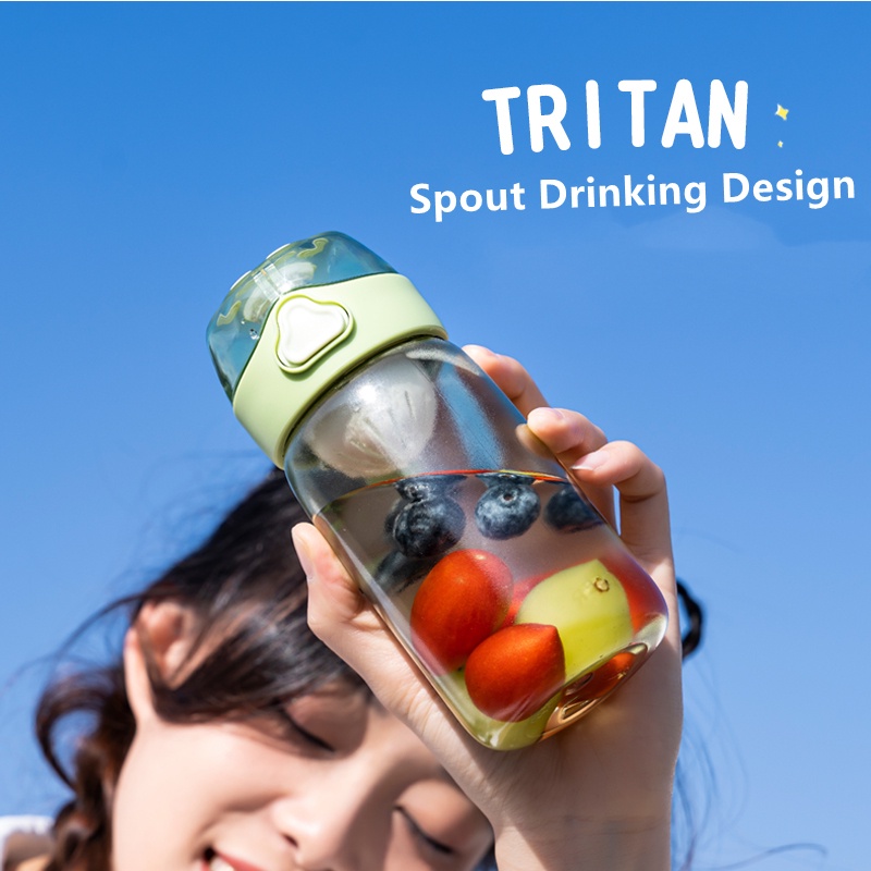 Bình đựng nước trái cây Diller D45 (350ml) không chứa BPA có nắp đậy chống tràn